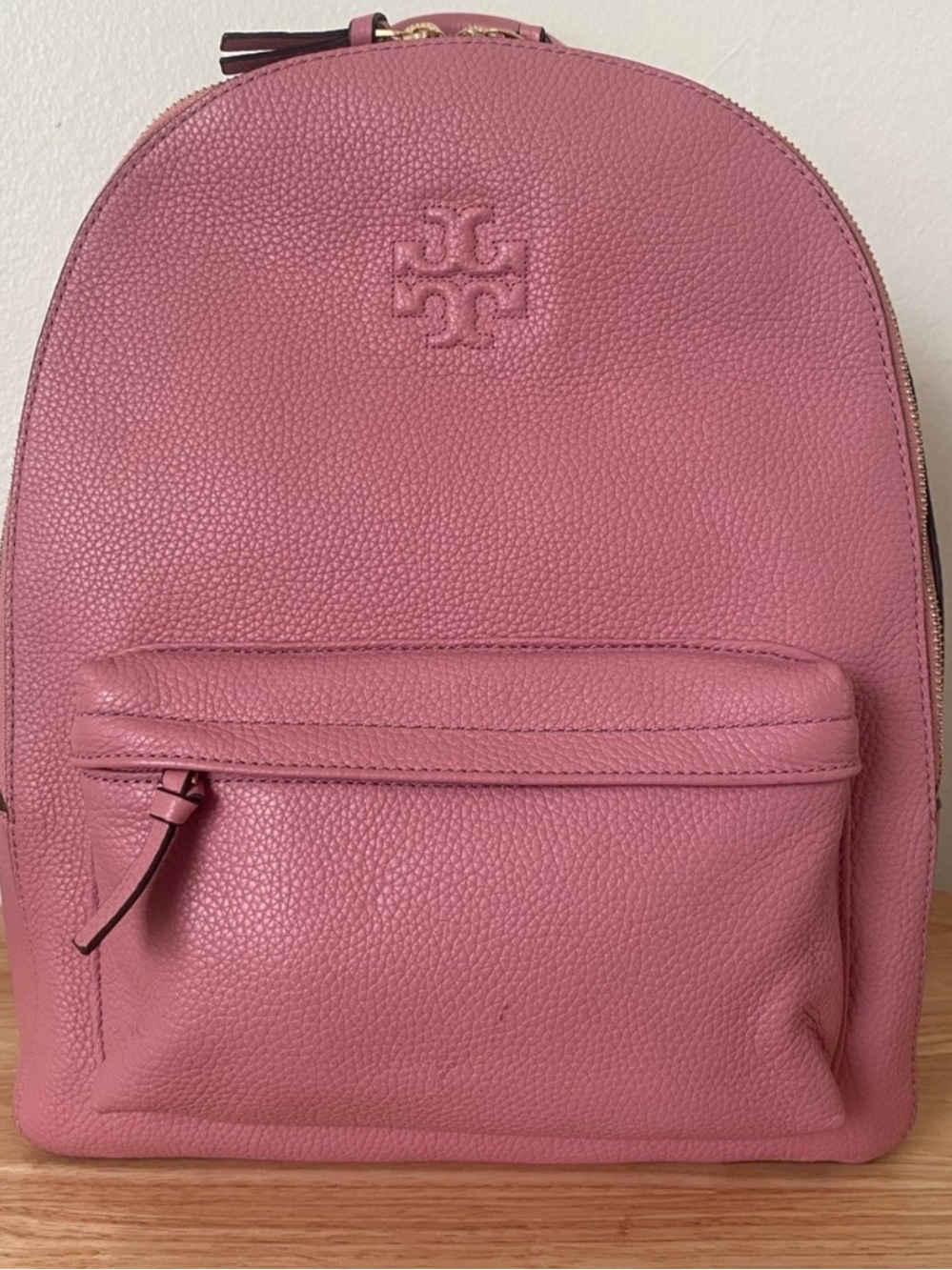 Tory Burch Pink Rose Leather Backpack